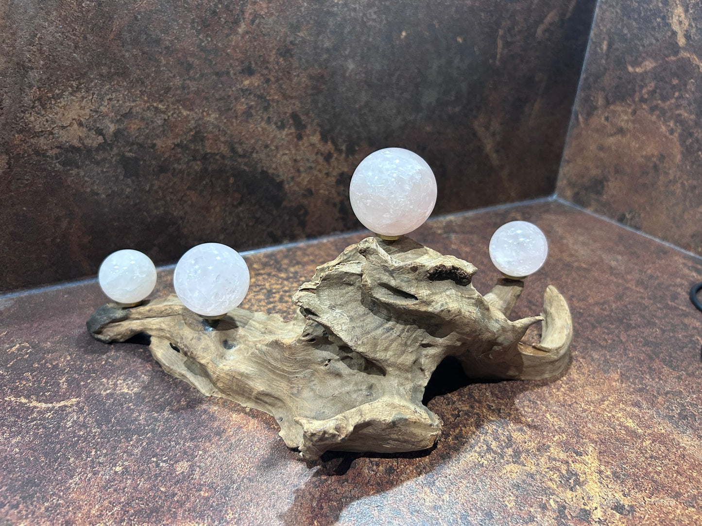 Natural Driftwood Sphere Stand/Holder #5