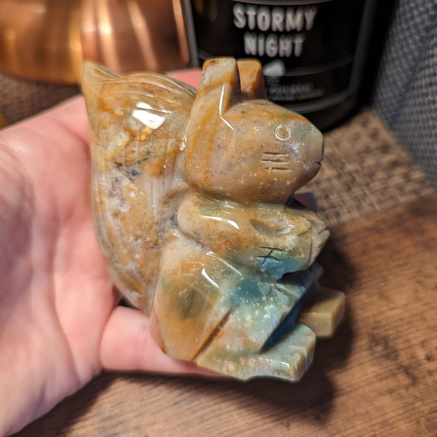 Crystal animal carvings