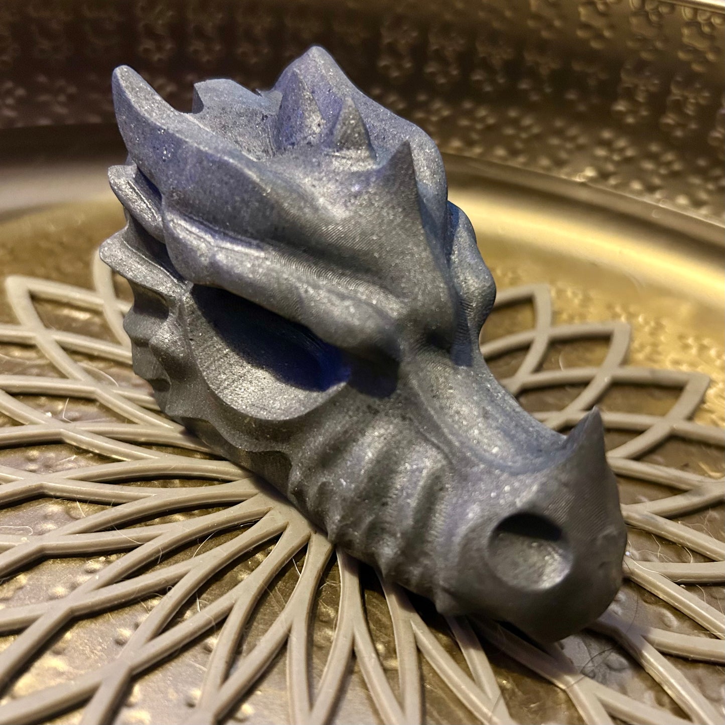 Shungite Dragon Skull