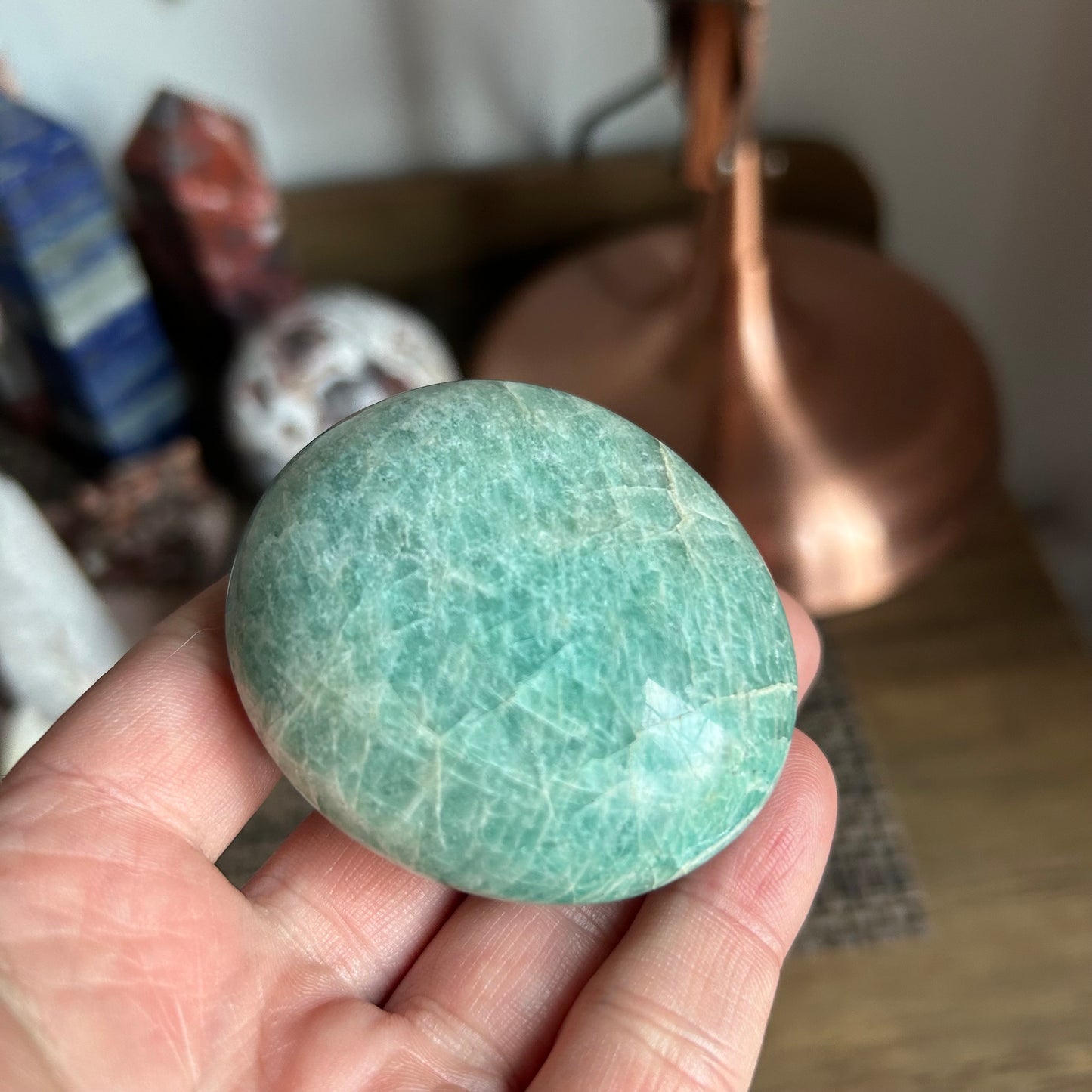 Amazonite Large Palm Stone