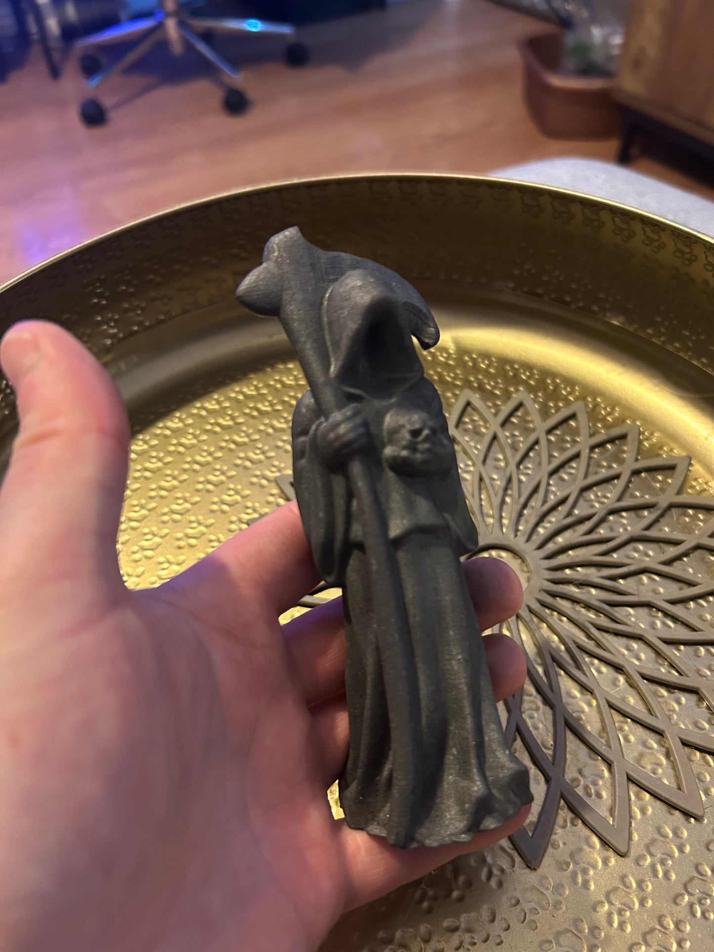Shungite Grim Reaper Figure
