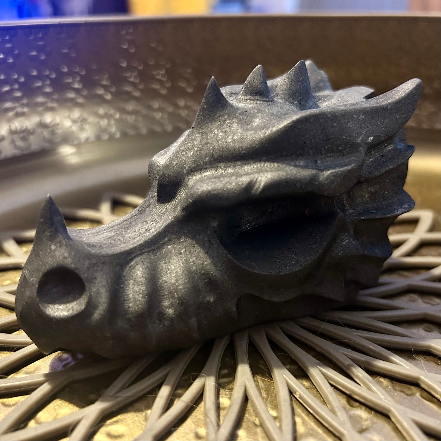 Shungite Dragon Skull