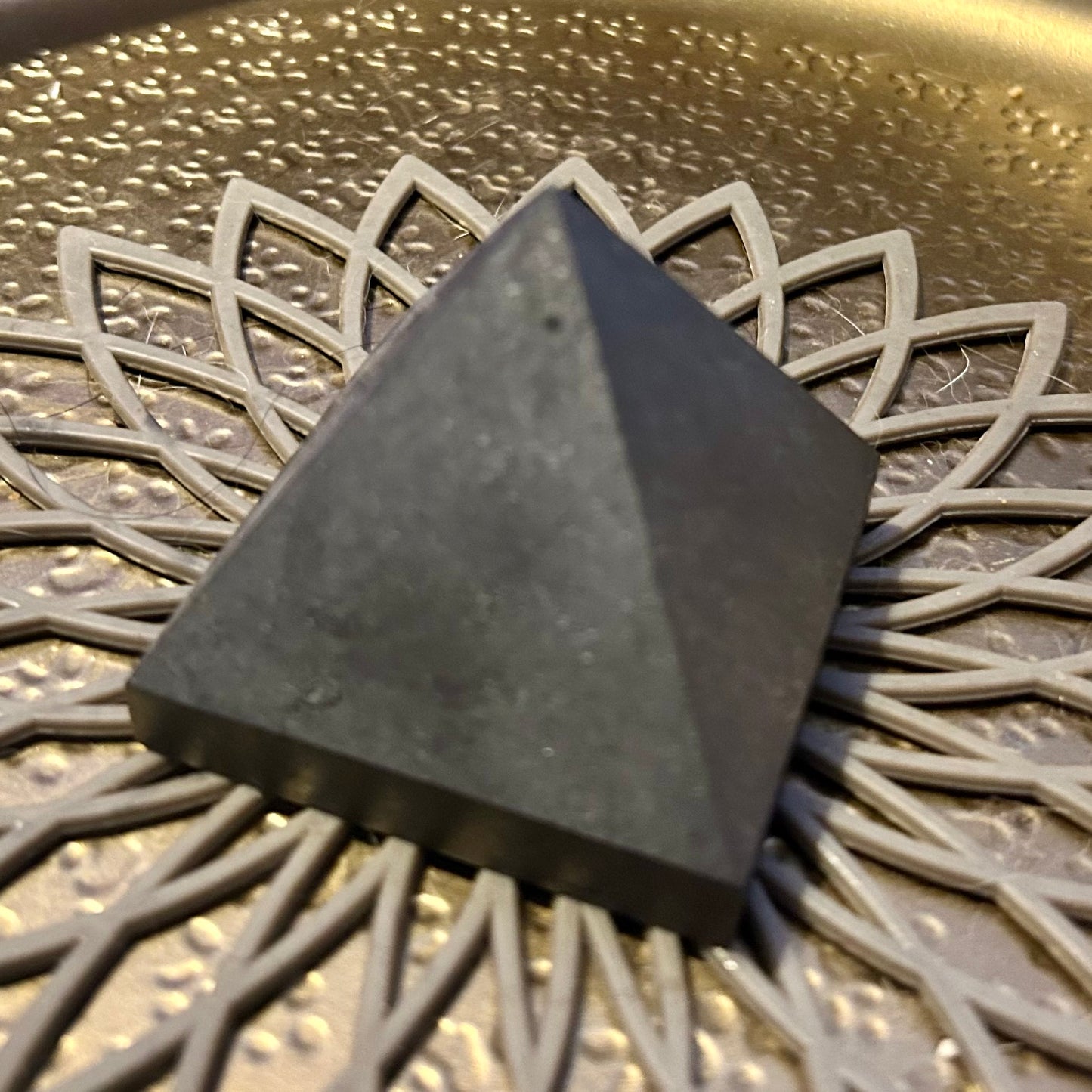 Shungite Pyramid Carving