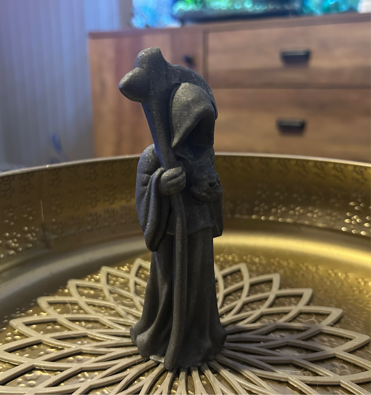 Shungite Grim Reaper Figure