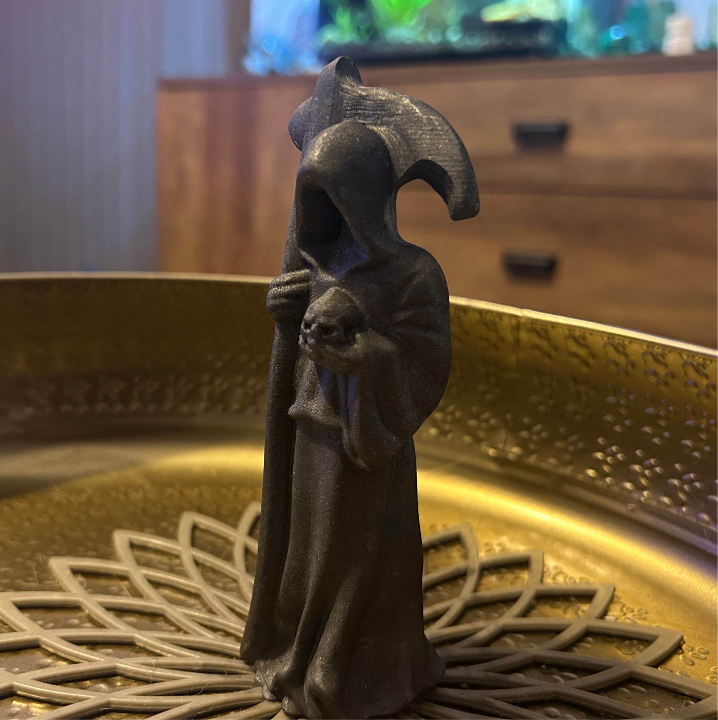 Shungite Grim Reaper Figure