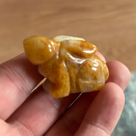 Golden Healer Rabbit Carving