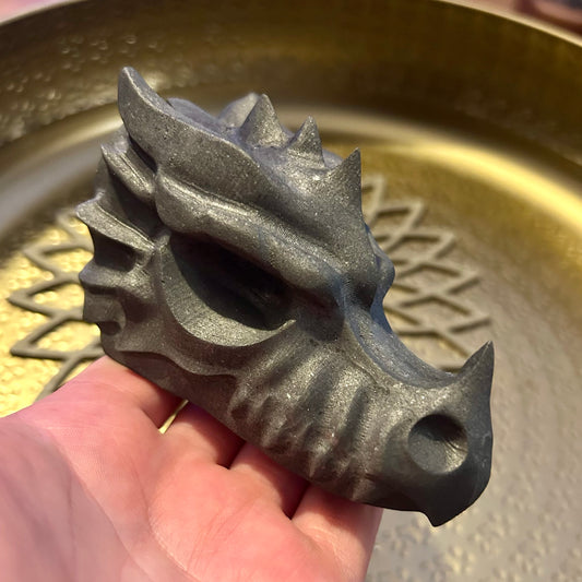 Shungite Dragon Skull