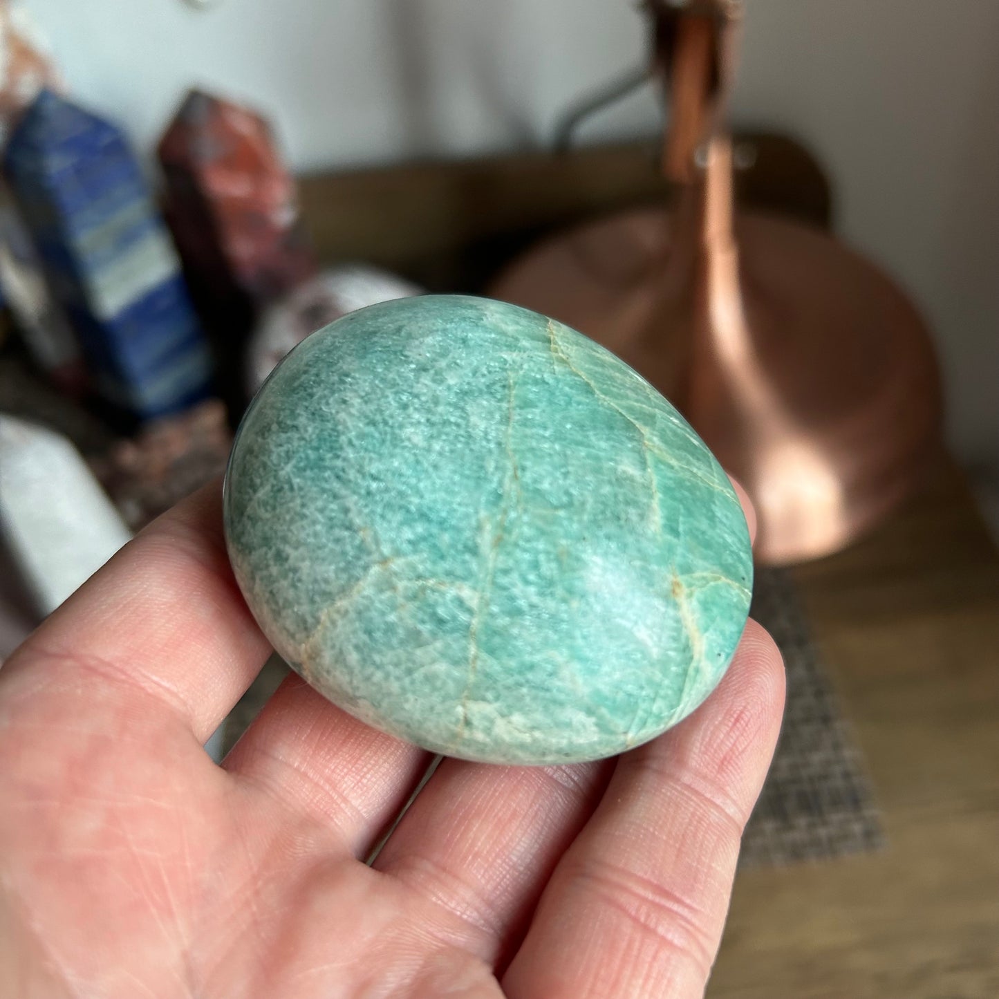 Amazonite Large Palm Stone