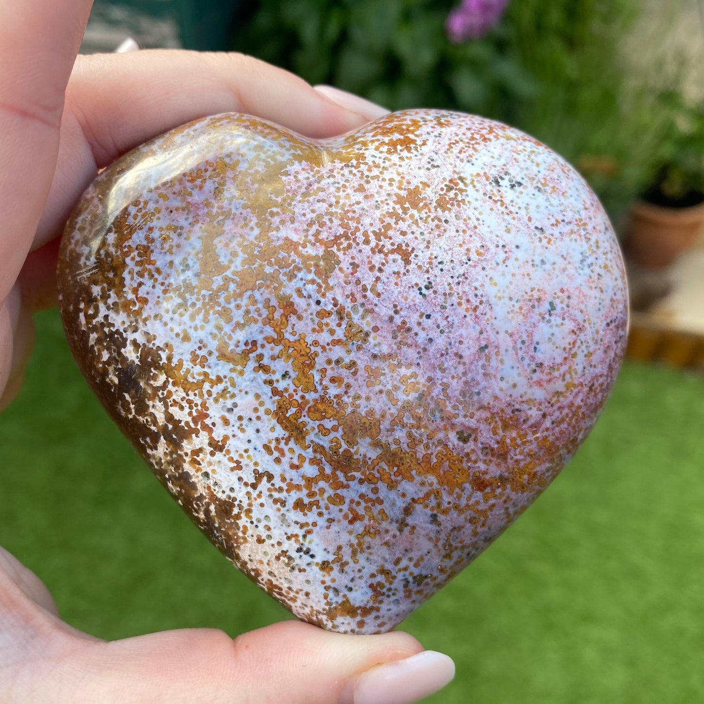 Ocean Jasper Large Heart – 353g