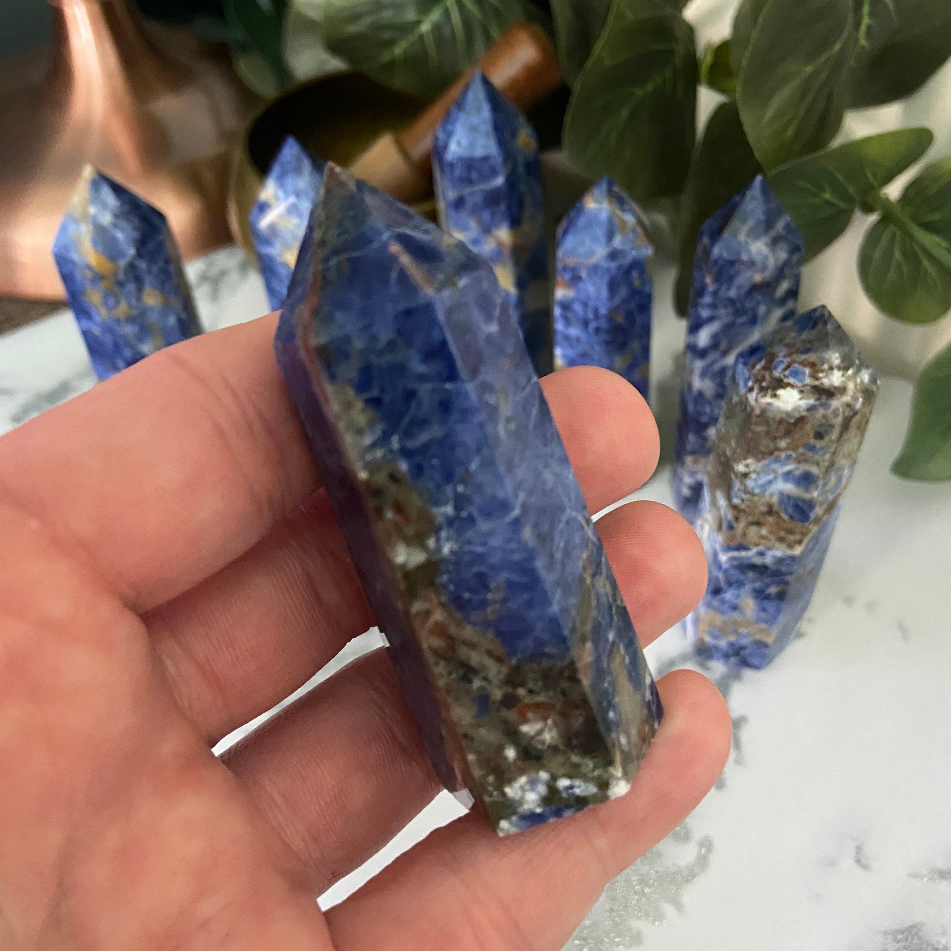 Sodalite Points - Earth Elements UK