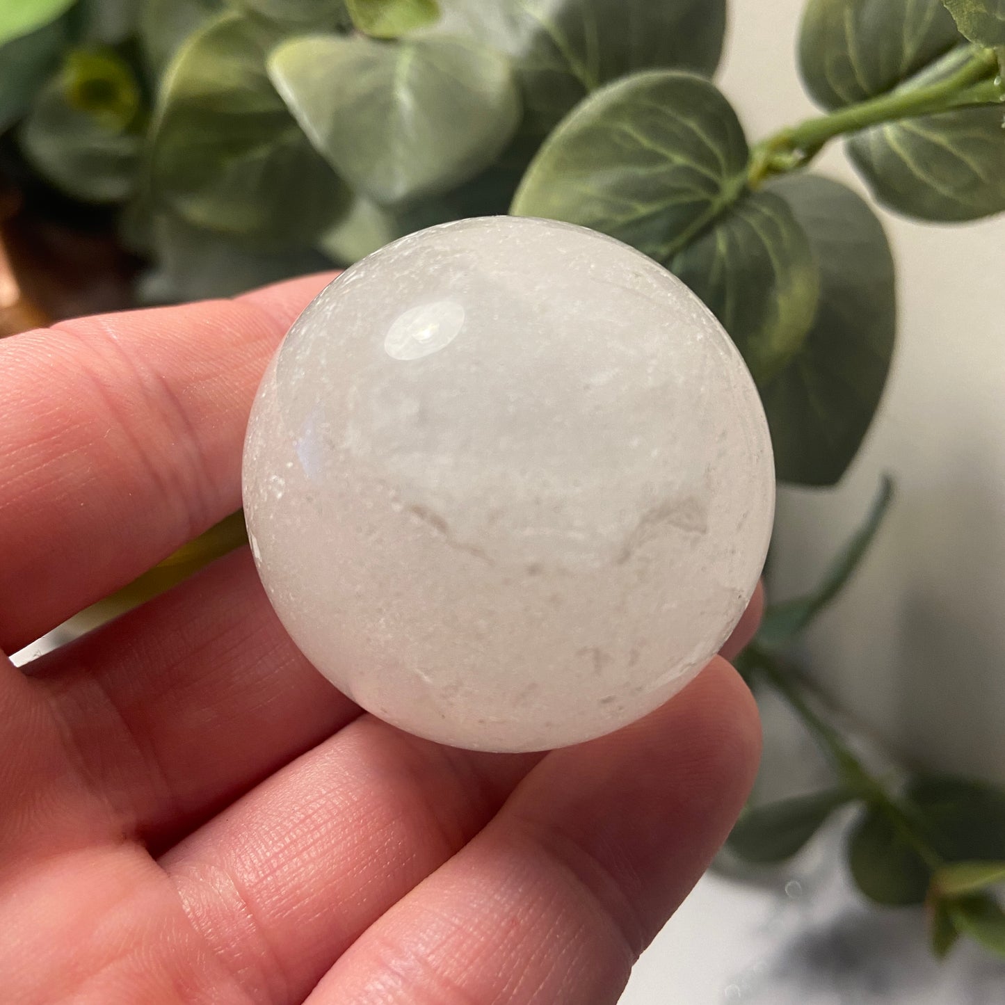 Clear Milky Quartz Sphere - Earth Elements UK