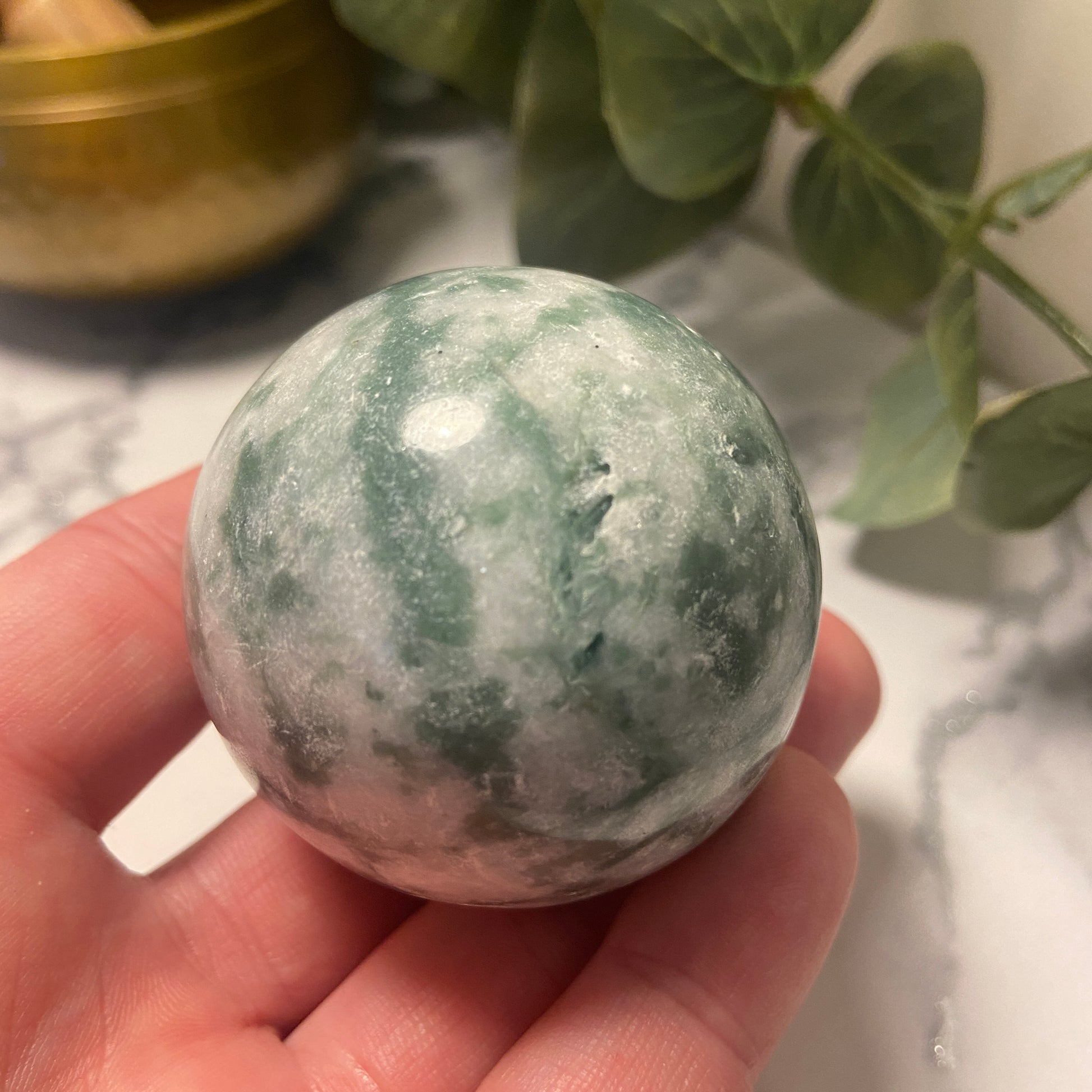 Green Jade Sphere - Earth Elements UK
