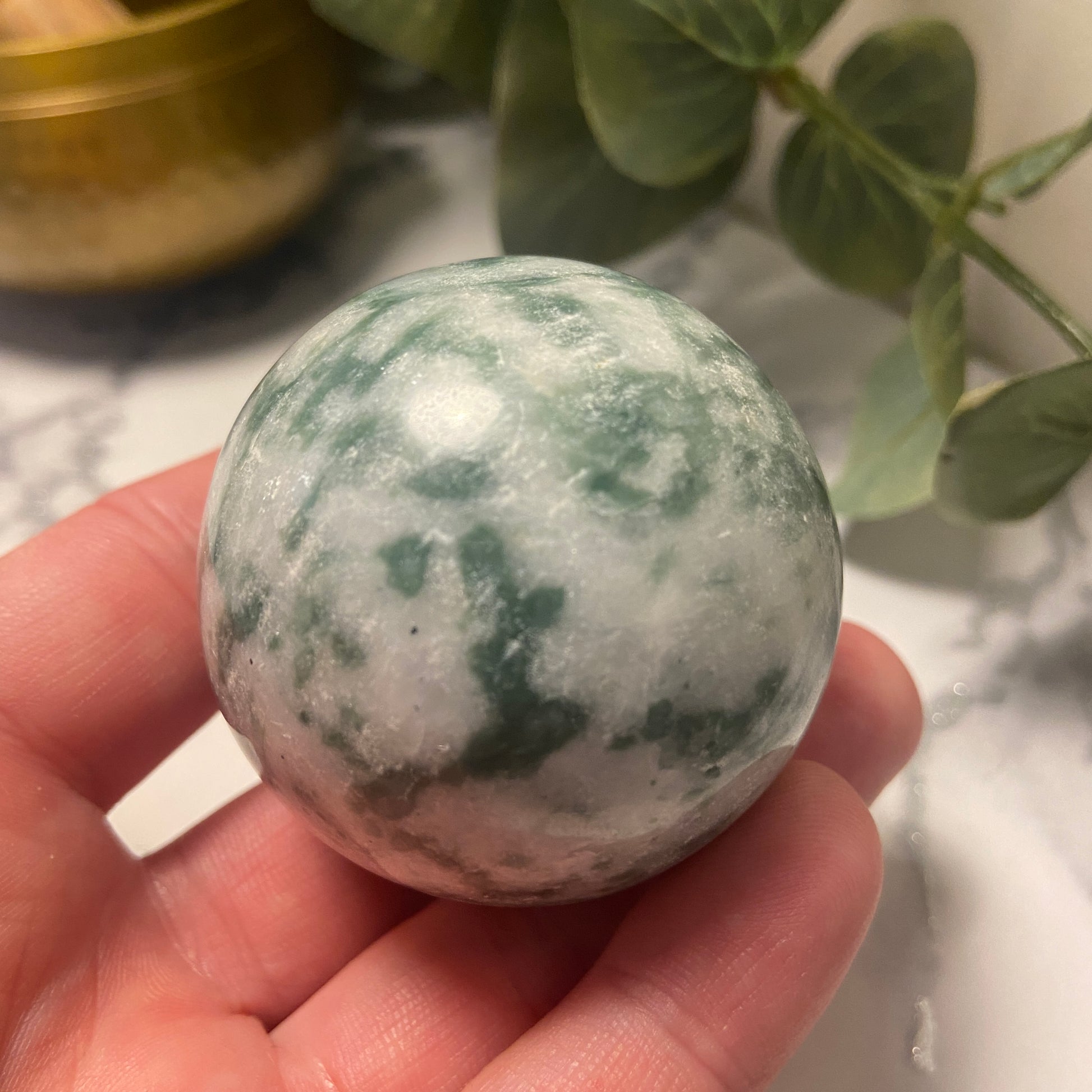 Green Jade Sphere - Earth Elements UK