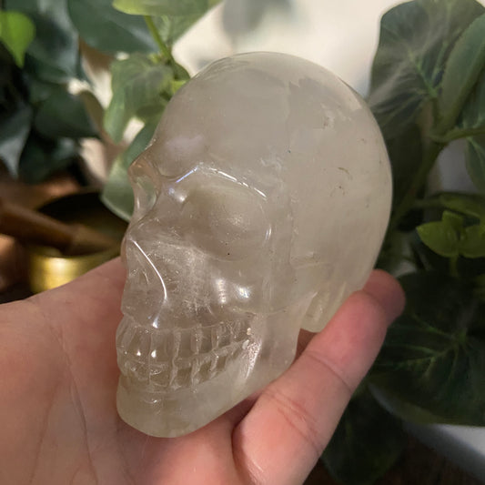 Clear Quartz Large Skull 447g - Earth Elements UK