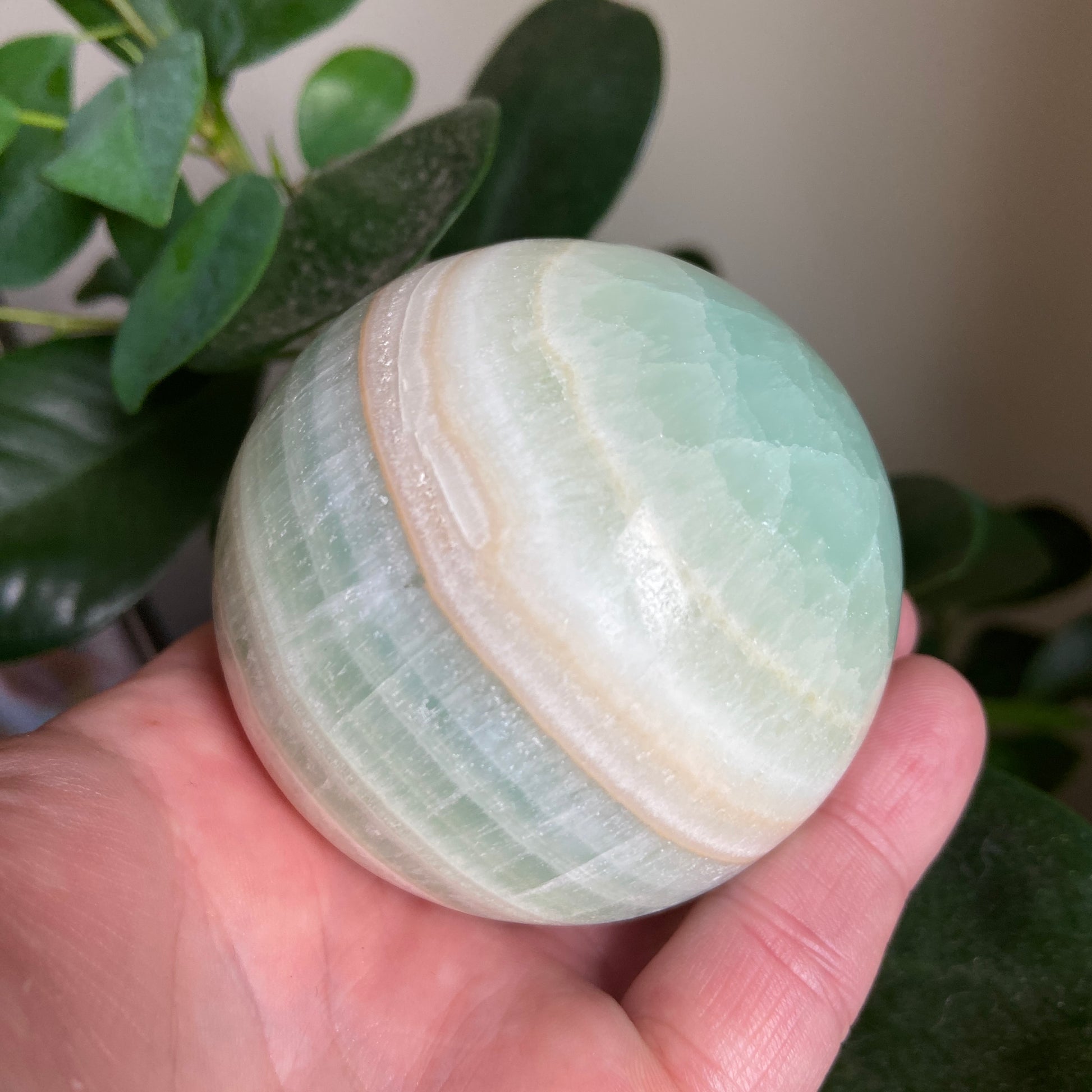 Pistachio Calcite Spheres - Earth Elements UK
