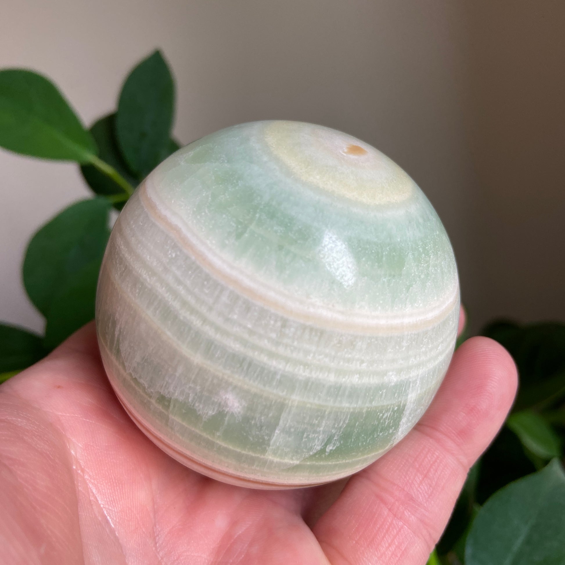 Pistachio Calcite Spheres - Earth Elements UK