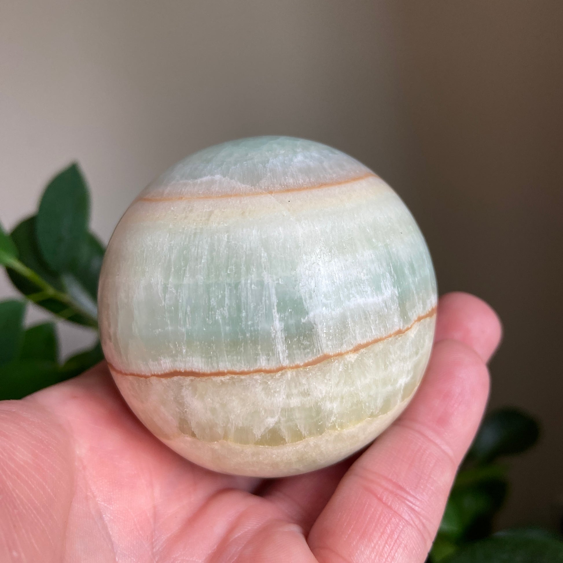 Pistachio Calcite Spheres - Earth Elements UK