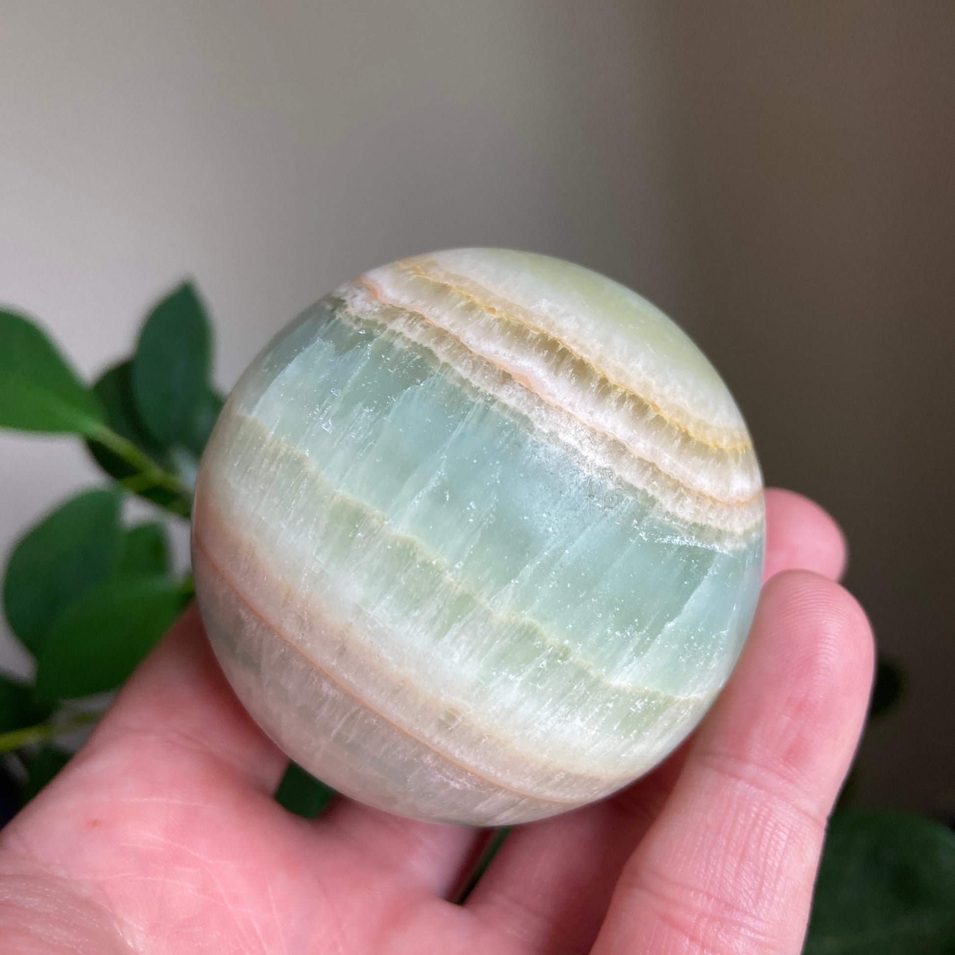 Pistachio Calcite Spheres - Earth Elements UK