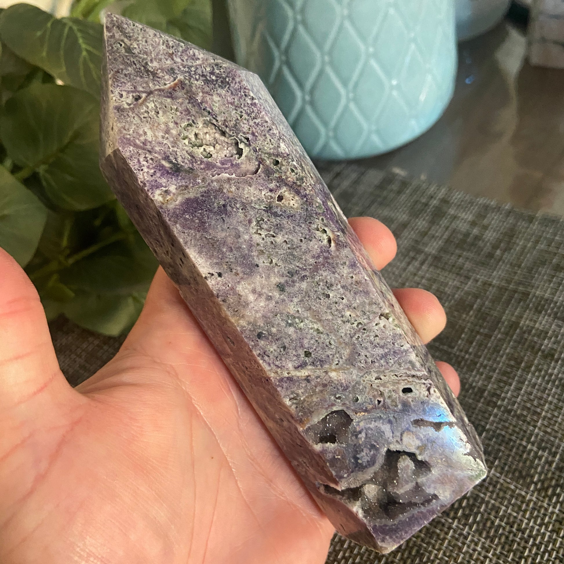Purple Druzy Tower - Earth Elements UK