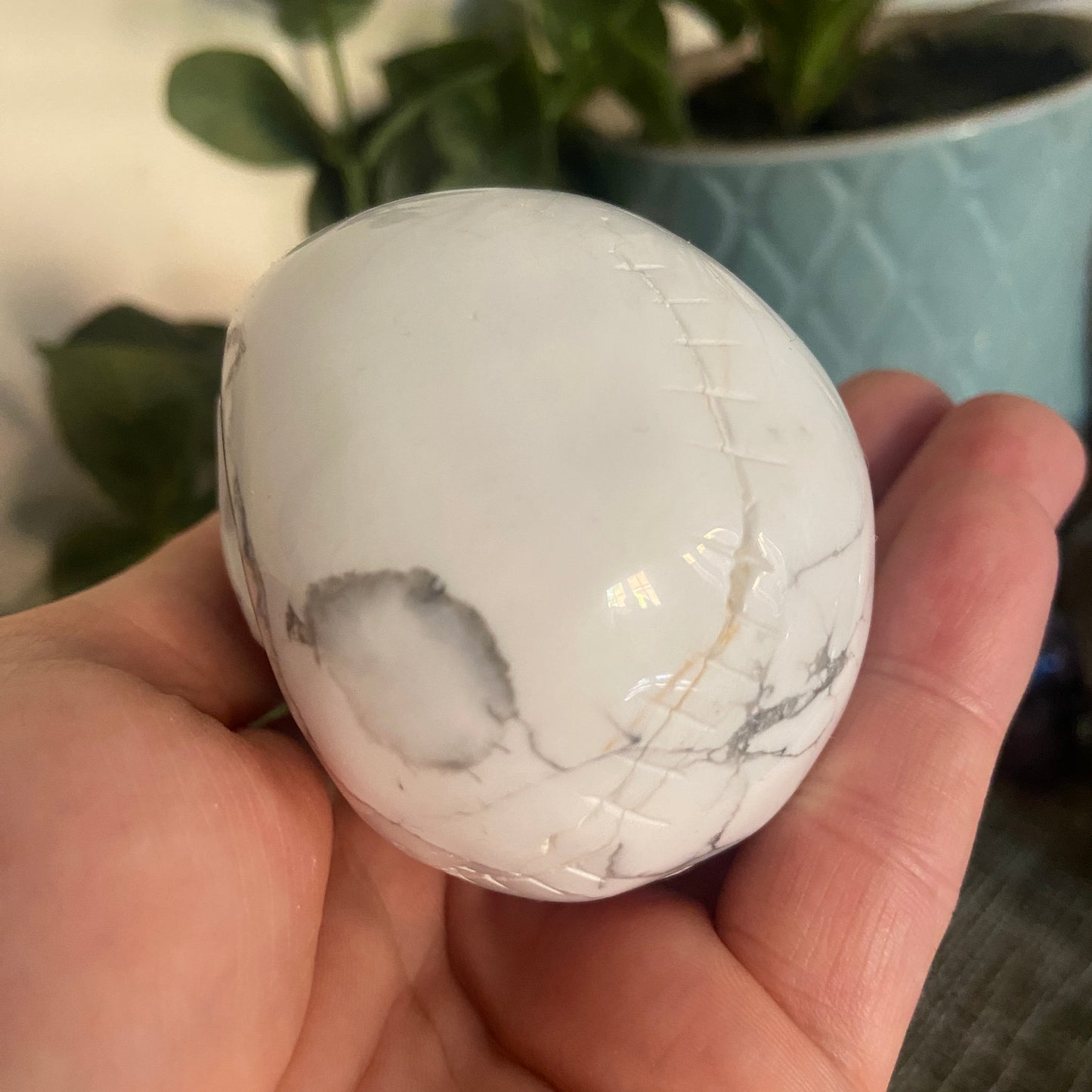 Howlite Large Skull - Earth Elements UK