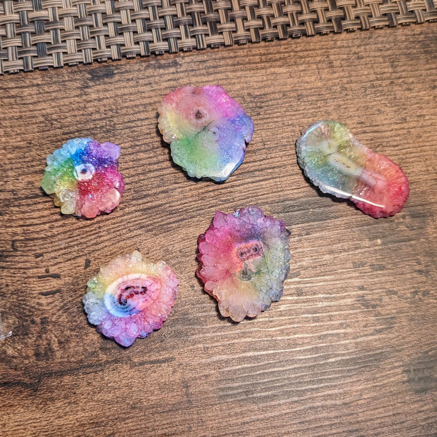 Rainbow Solar Quartz Cabochons