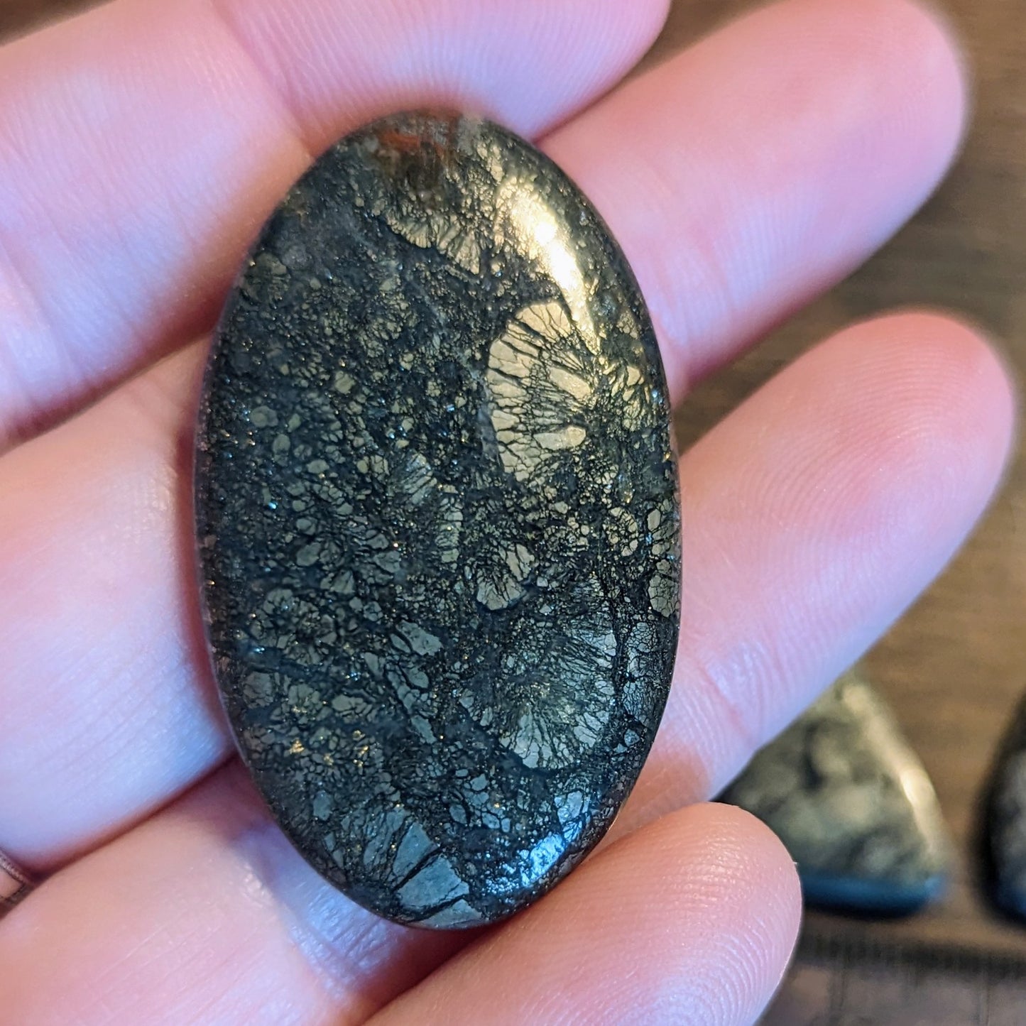 Marcasite Cabochons Set x 7