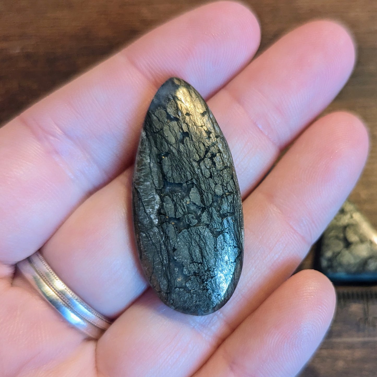 Marcasite Cabochons Set x 7