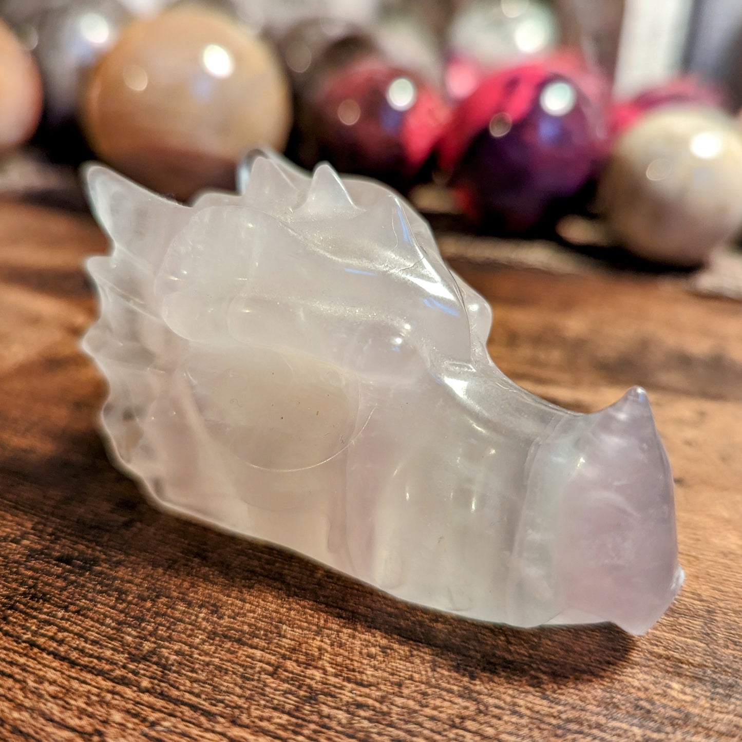 Pastel Tone Fluorite Dragon Skull