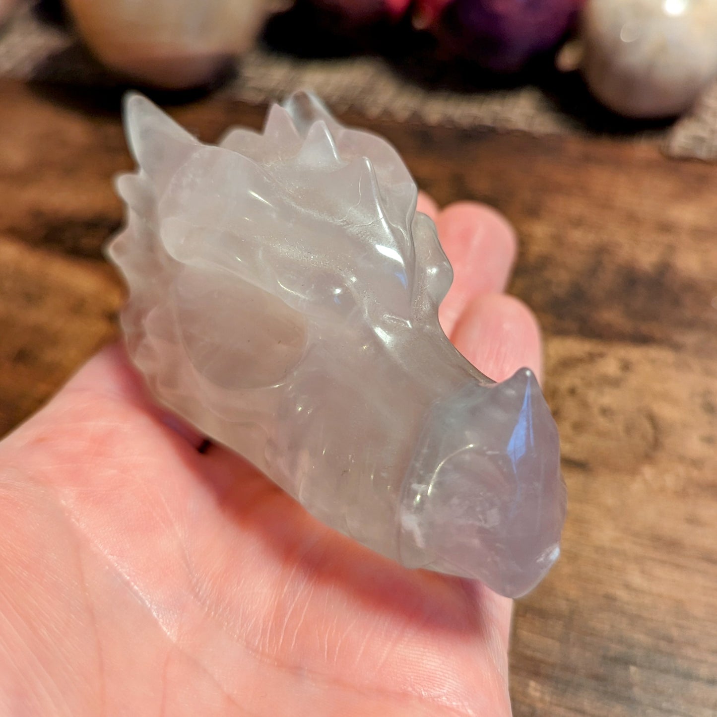 Pastel Tone Fluorite Dragon Skull