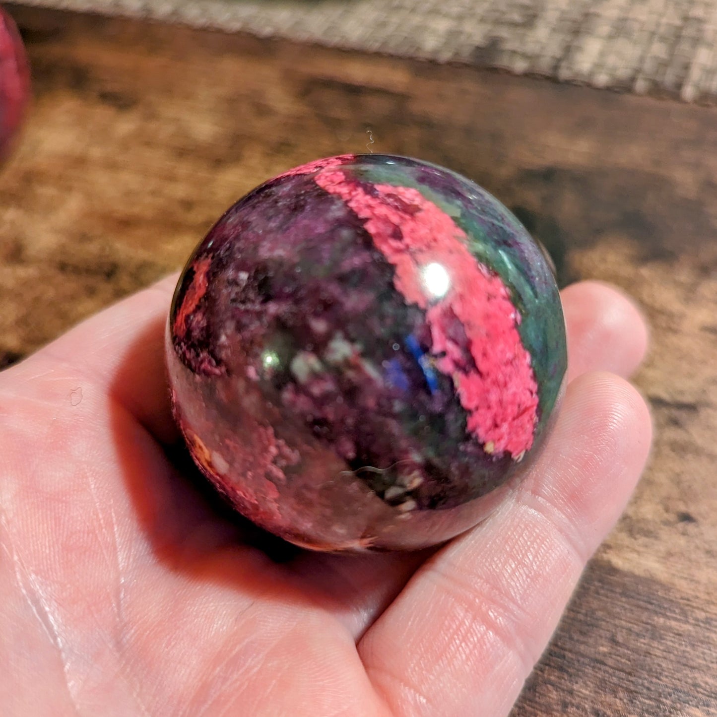 Plum Blossom Jade Medium Sphere