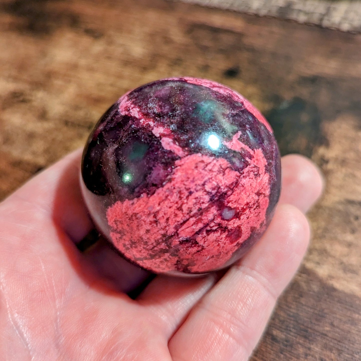 Plum Blossom Jade Medium Sphere