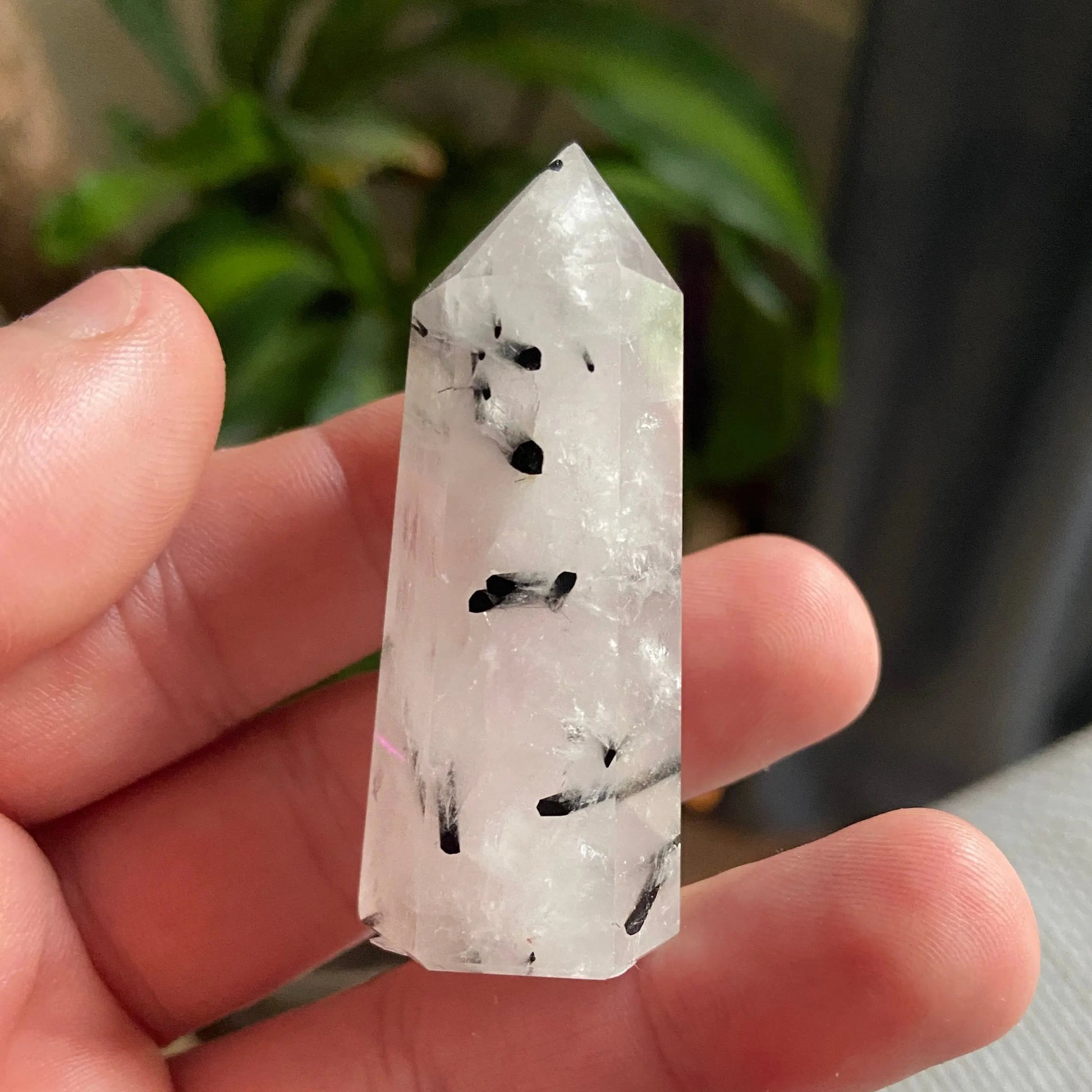 Tourmalated Quartz Points - Earth Elements UK