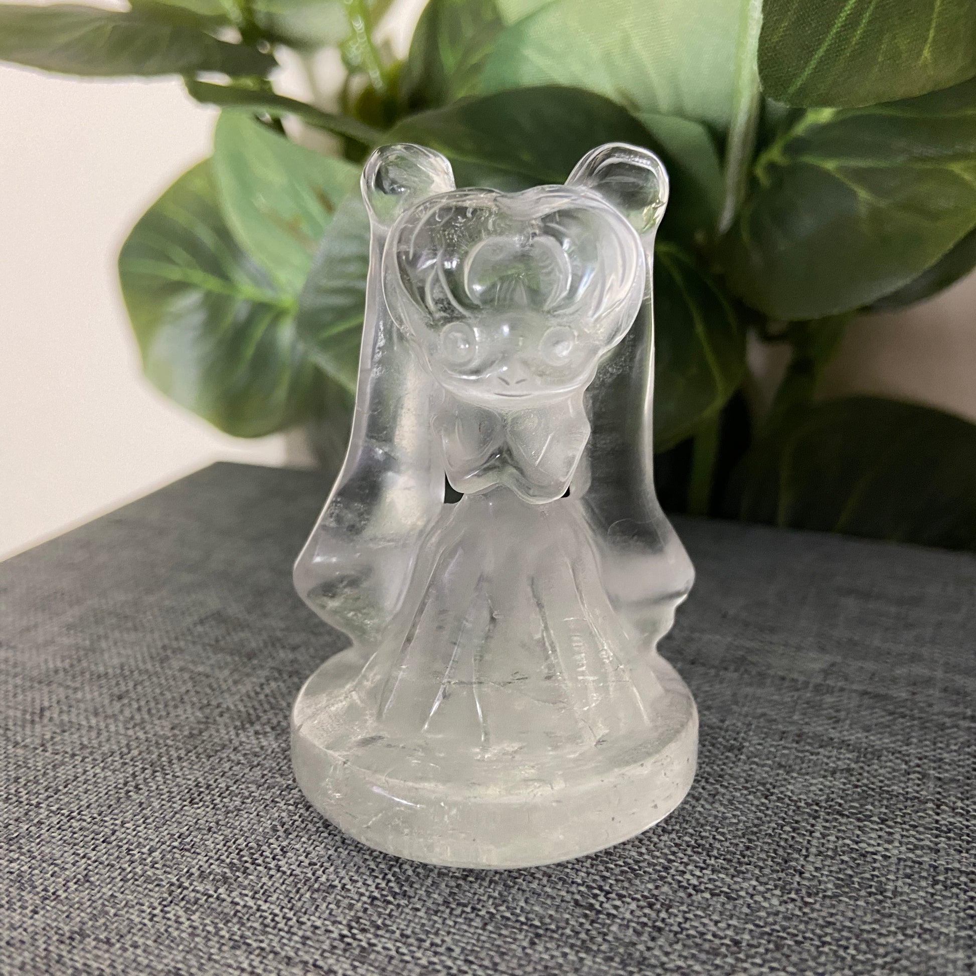 Clear Quartz Usagi Sailor Moon Anime Carving - Earth Elements UK