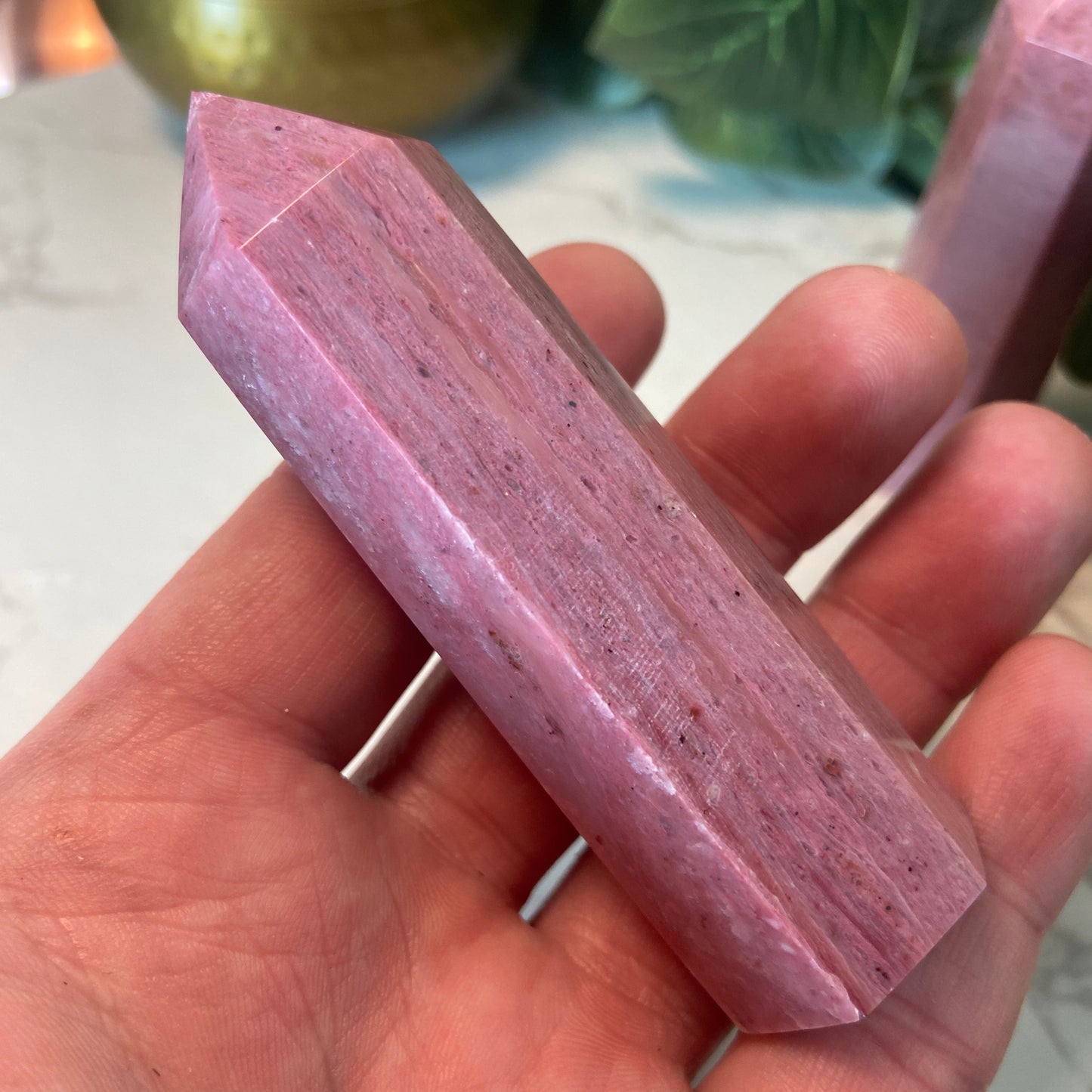 Pink Jasper Points - Earth Elements UK