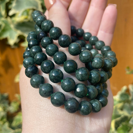 Green Jade Bead Bracelets - Earth Elements UK