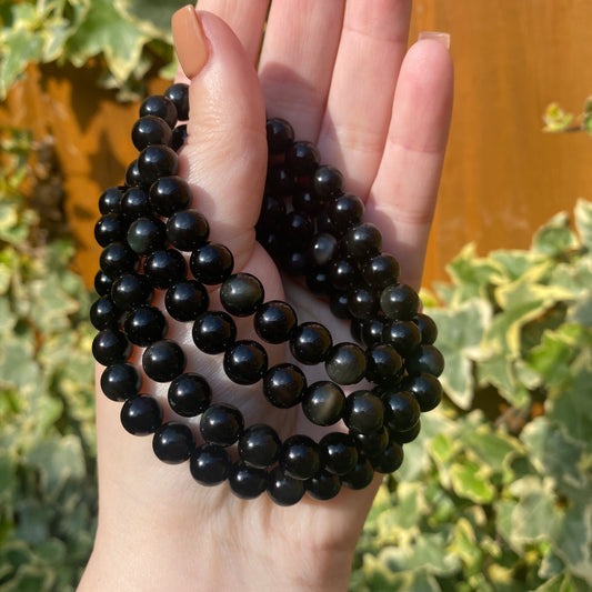 Rainbow Obsidian Bead Bracelets - Earth Elements UK