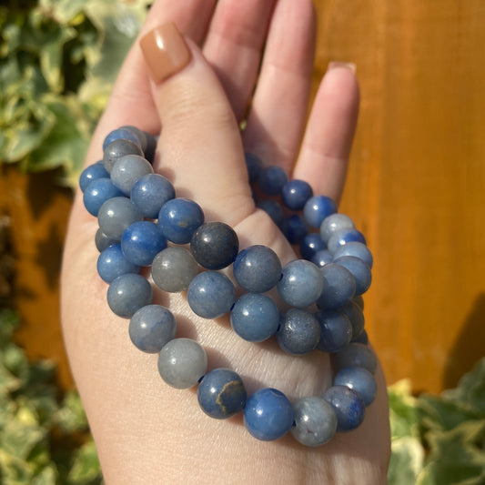 Blue Aventurine Bead  Bracelets - Earth Elements UK
