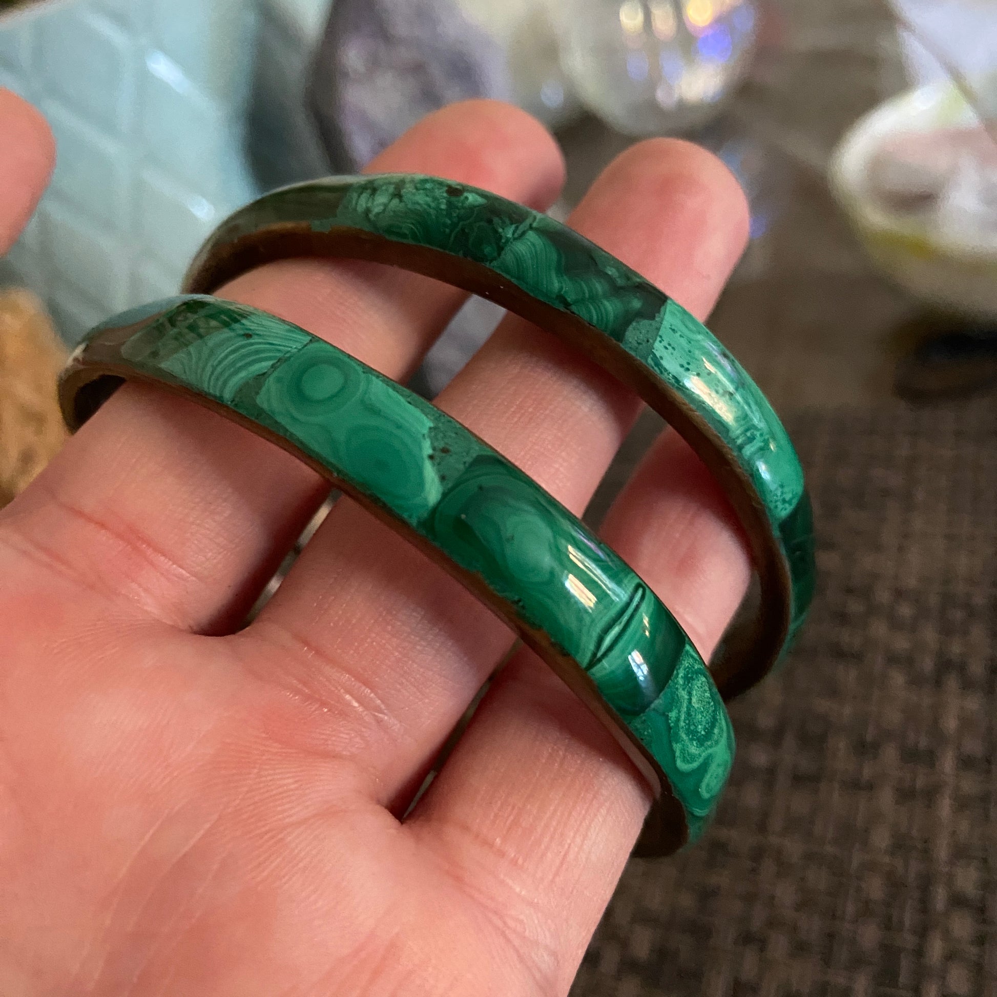 Malachite Bangle/Bracelet - Earth Elements UK