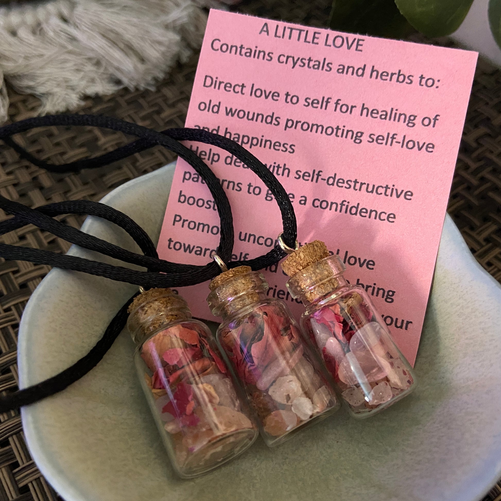 Necklace Spell Jar - Love & Friendship - Earth Elements UK