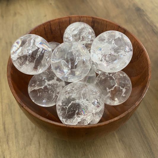 Fire & Ice Quartz Sphere - Earth Elements UK