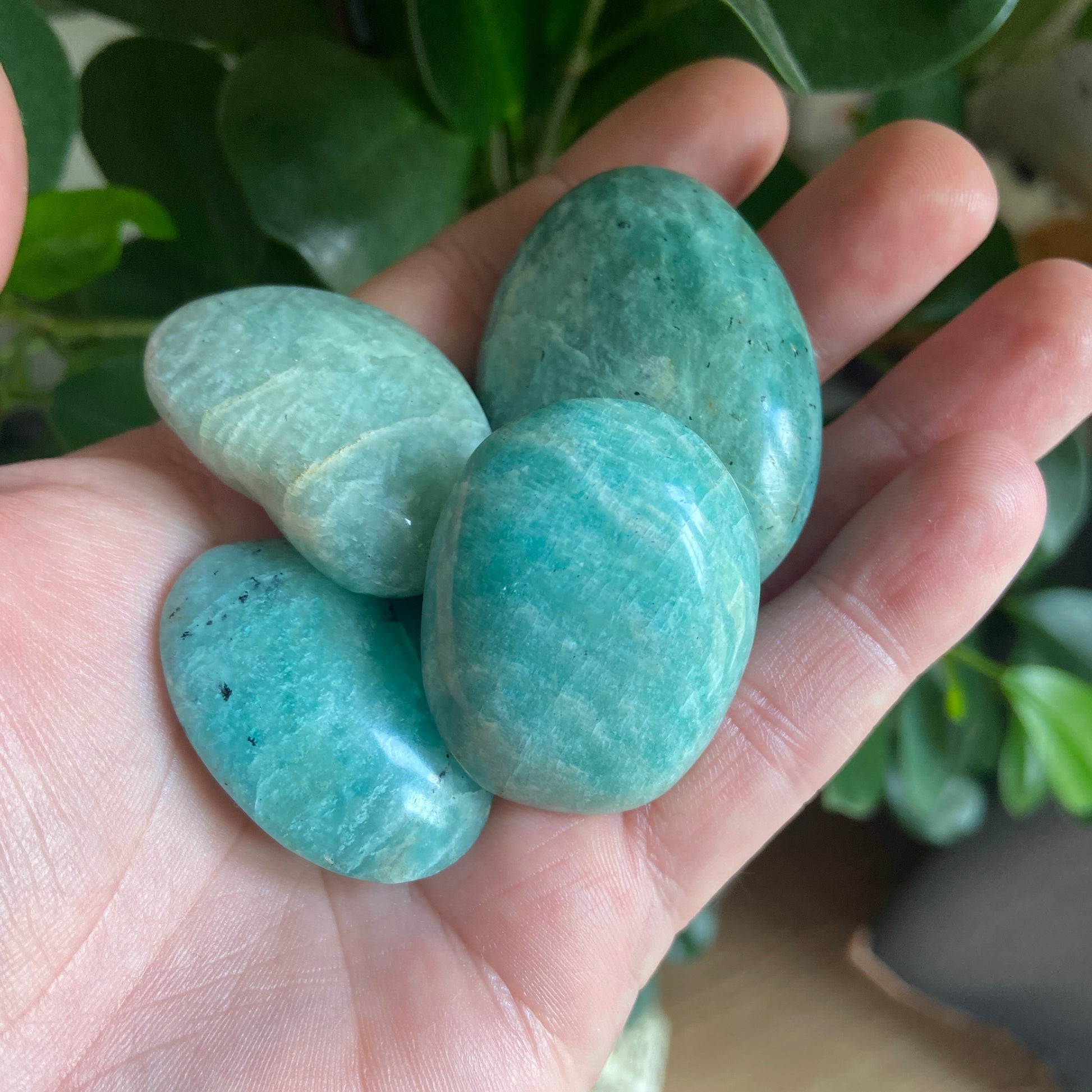 Amazonite Small Palm Stones - Earth Elements UK