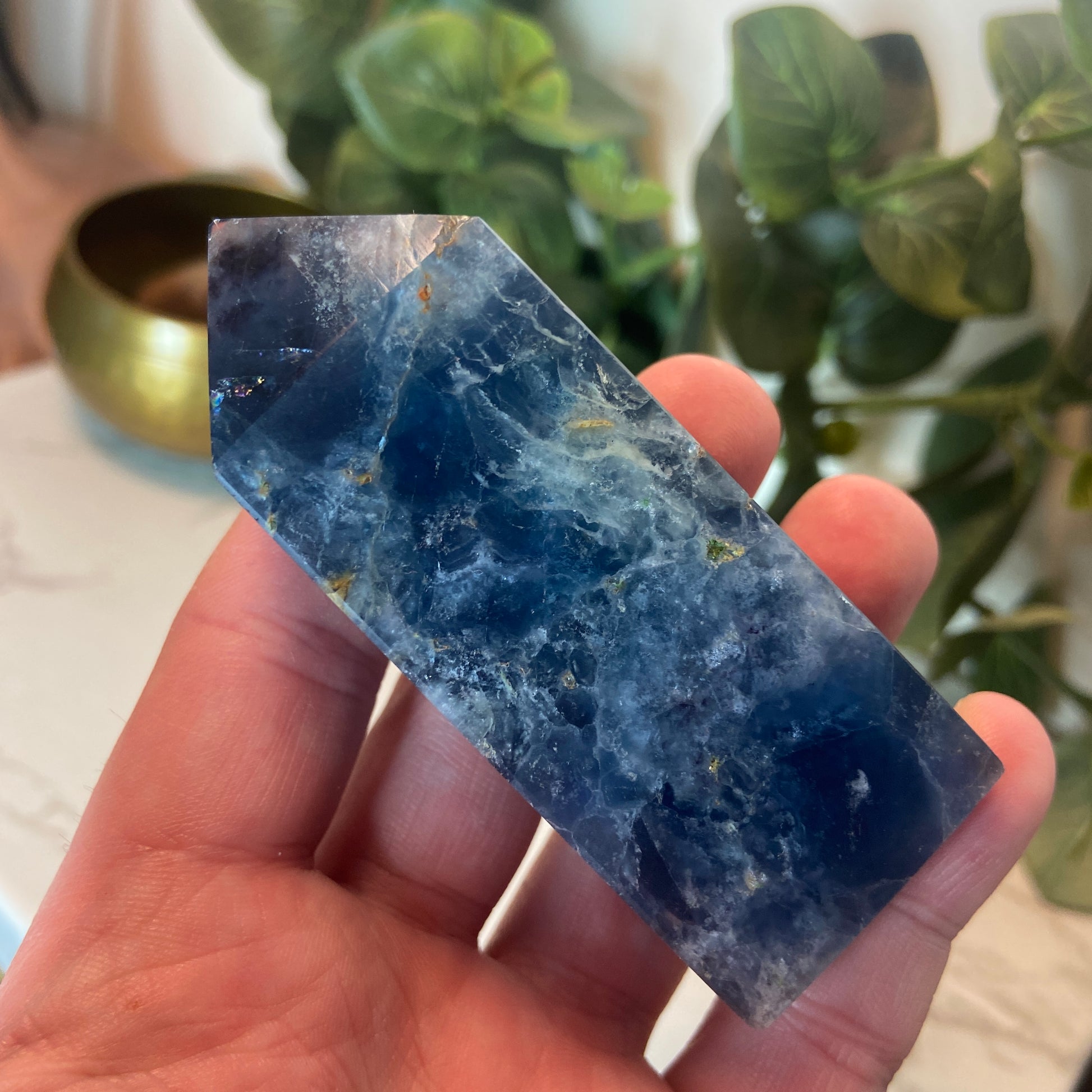 Blue Fluorite Points - Earth Elements UK