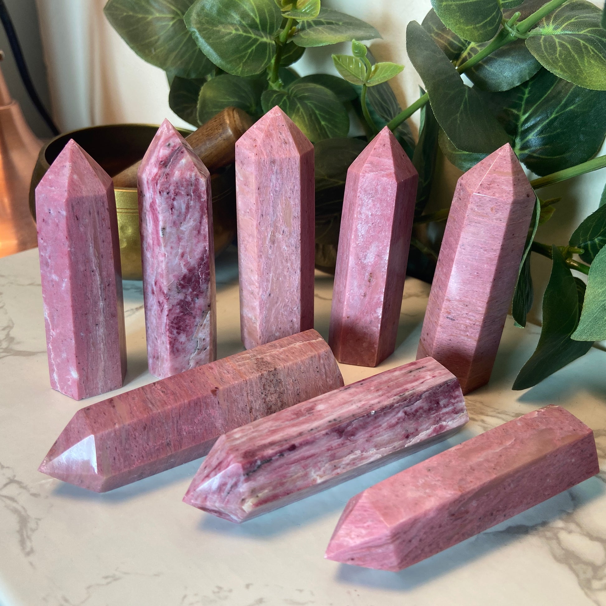 Pink Jasper Points - Earth Elements UK