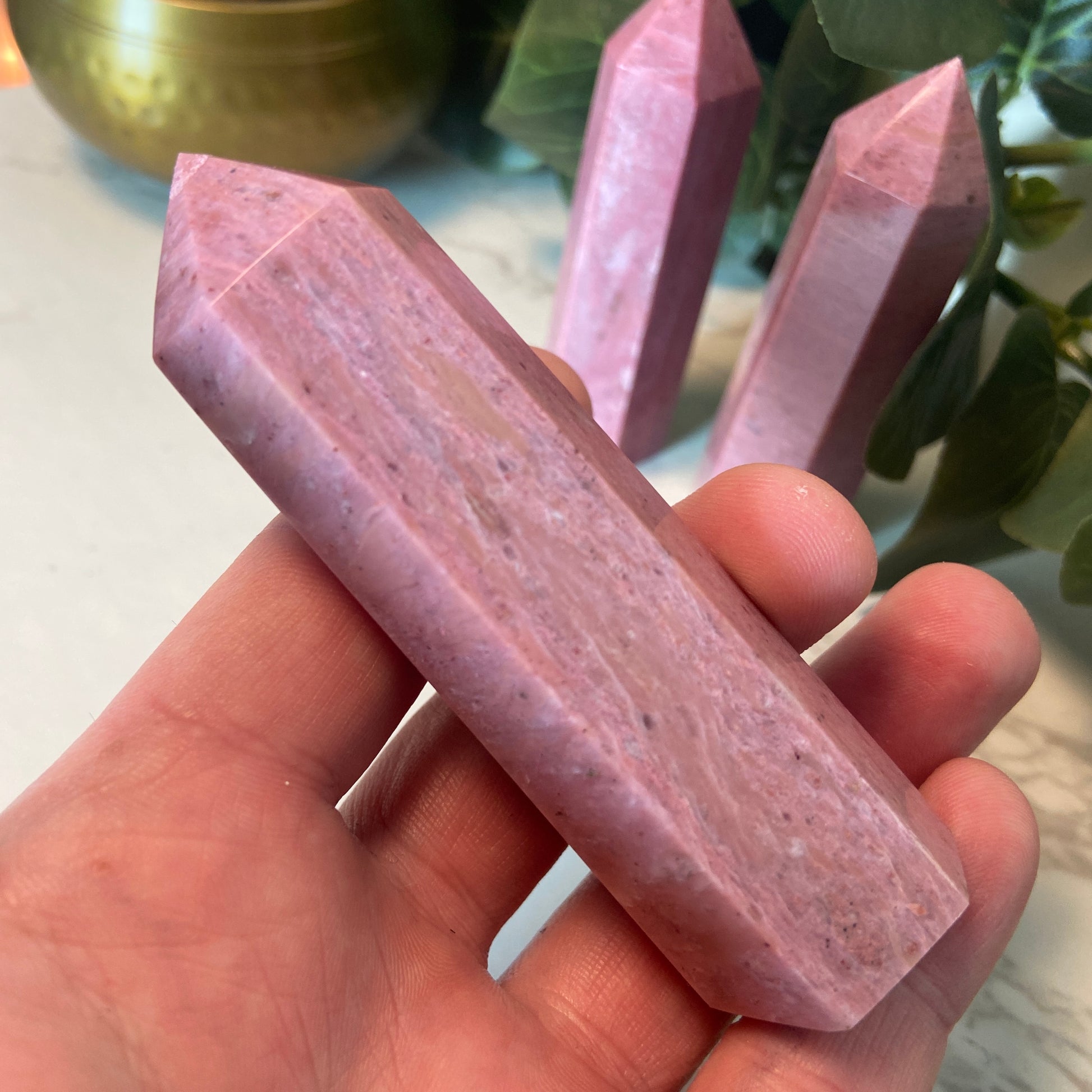 Pink Jasper Points - Earth Elements UK