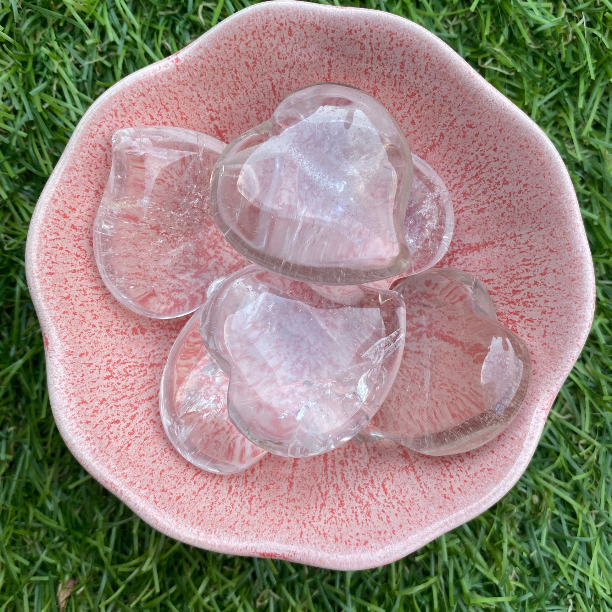 Clear Quartz Hearts - Earth Elements UK