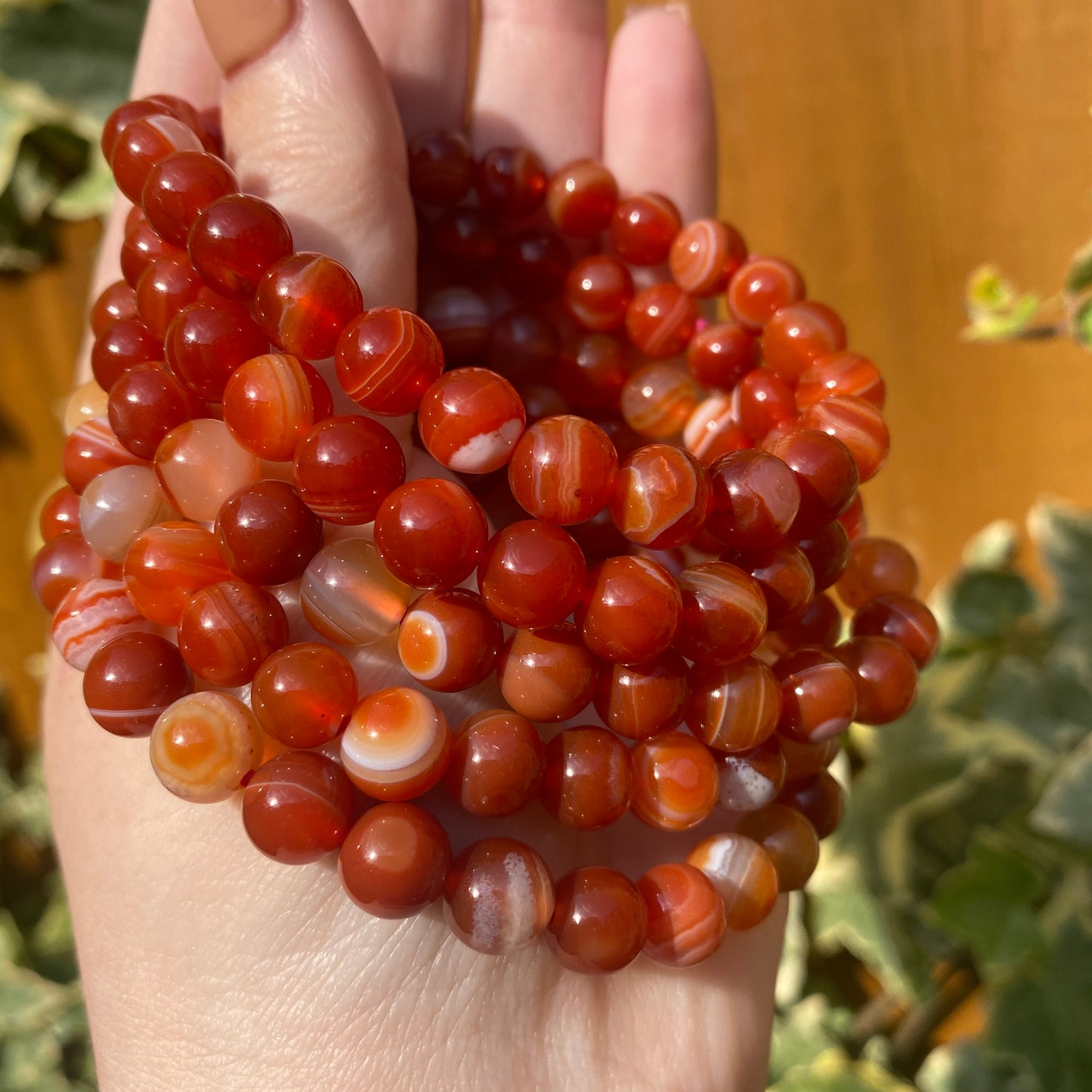 Carnelian Bead Bracelets - Earth Elements UK