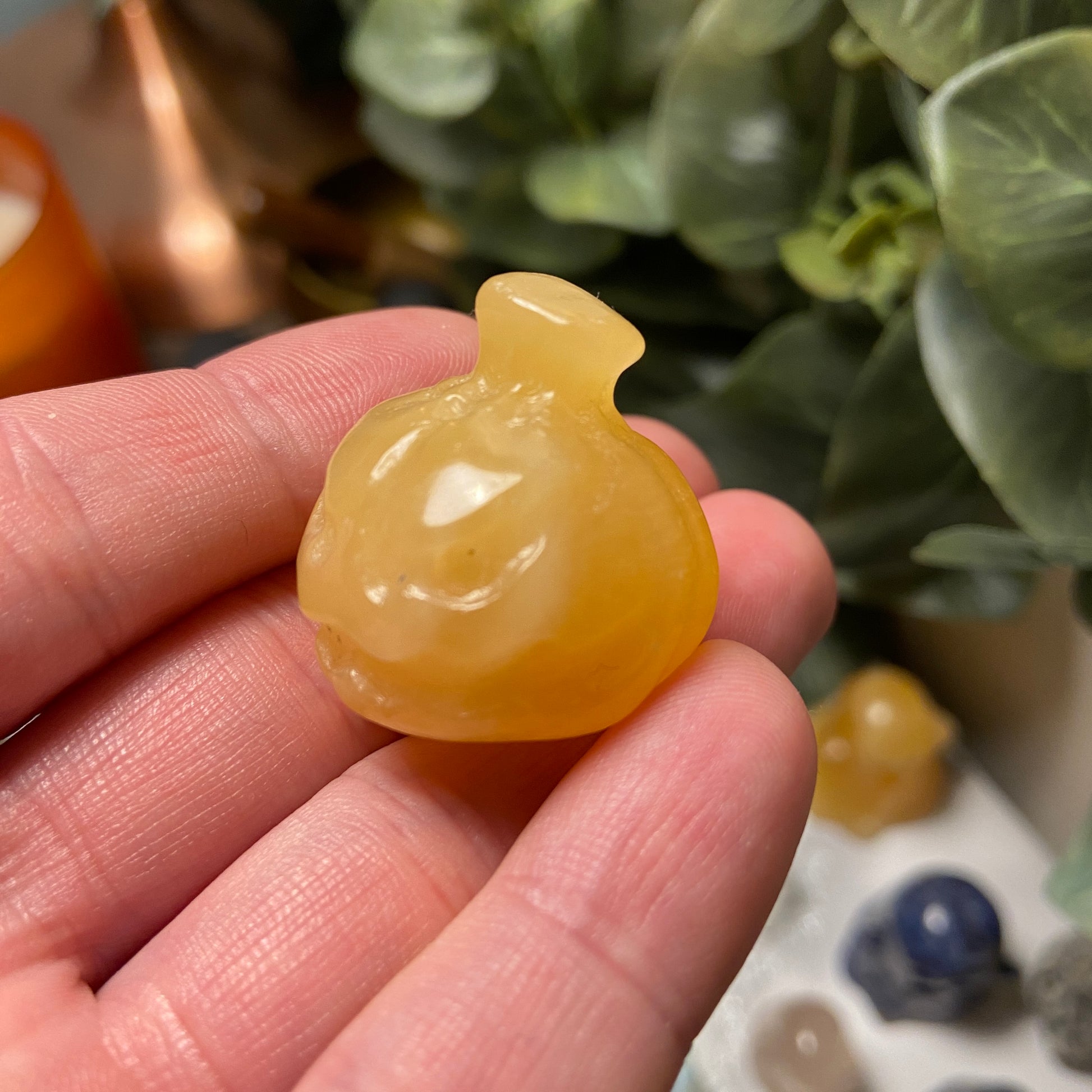 Honey Calcite Pumpkins - Earth Elements UK