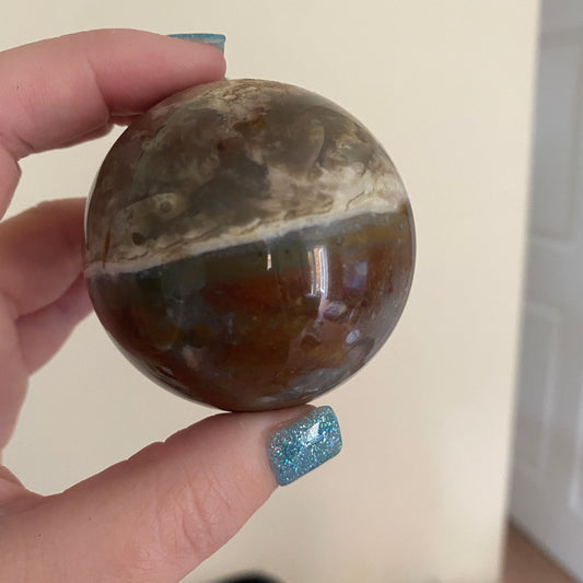 Ocean Jasper (Pokéball Design) Sphere - Earth Elements UK