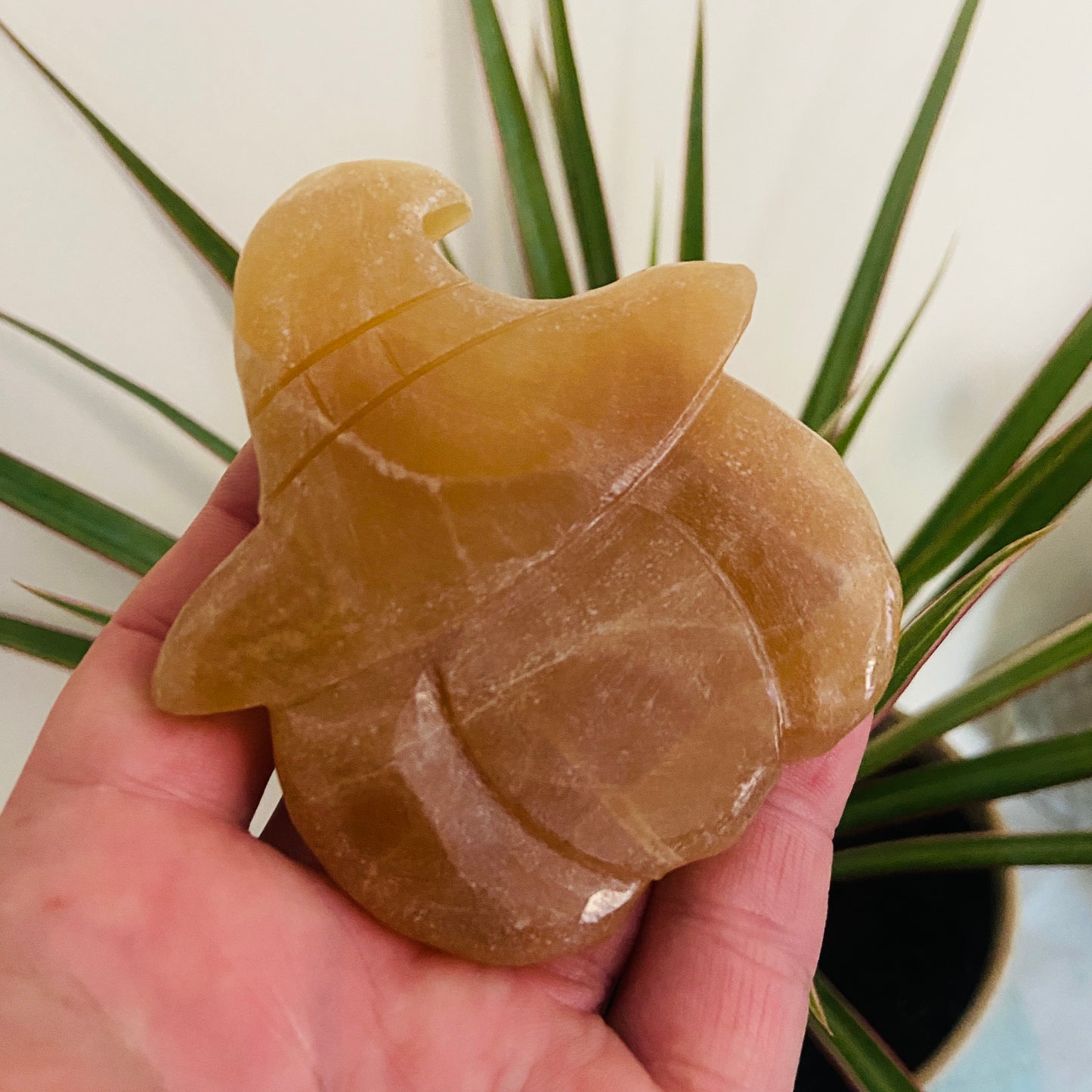 Orange Calcite Pumpkin Carving - Earth Elements UK
