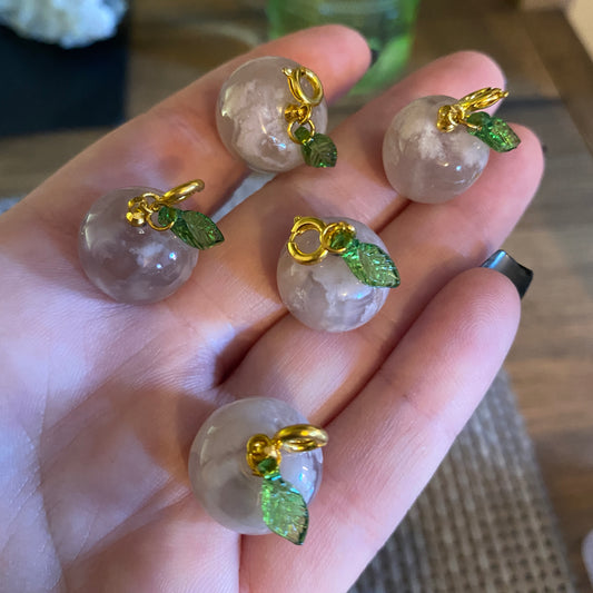 Flower Agate Apple Charms - Earth Elements UK